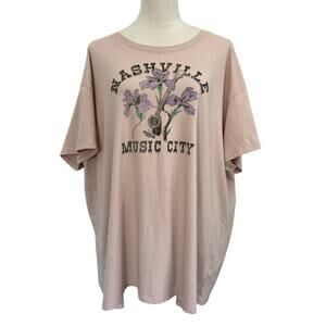 Torrid T-Shirt Womens 2X Nashville Relaxed Fit Heritage Jersey Crew Neck Casual